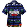New Zealand Warriors Sport Hawaiian Shirt - Eat Sleep Repeat With Tropical Patterns