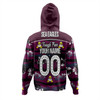 Manly Warringah Sea Eagles Hoodie - Eat Sleep Repeat With Tropical Patterns