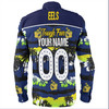 Parramatta Eels Sport Long Sleeve Shirt - Eat Sleep Repeat With Tropical Patterns