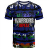 New Zealand Warriors Sport T-Shirt - Eat Sleep Repeat With Tropical Patterns
