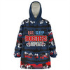 Sydney Roosters Snug Hoodie - Eat Sleep Repeat With Tropical Patterns