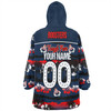Sydney Roosters Snug Hoodie - Eat Sleep Repeat With Tropical Patterns