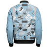 Cronulla-Sutherland Sharks Bomber Jacket - Argyle Patterns Style Tough Fan Rugby For Life