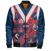 Sydney Roosters Bomber Jacket - Argyle Patterns Style Tough Fan Rugby For Life