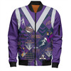 Melbourne Storm Bomber Jacket - Argyle Patterns Style Tough Fan Rugby For Life