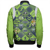 Canberra Raiders Bomber Jacket - Argyle Patterns Style Tough Fan Rugby For Life