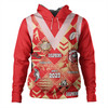 Redcliffe Dolphins Hoodie - Argyle Patterns Style Tough Fan Rugby For Life