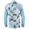 Cronulla-Sutherland Sharks Long Sleeve Shirt - Argyle Patterns Style Tough Fan Rugby For Life