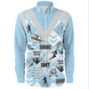 Cronulla-Sutherland Sharks Long Sleeve Shirt - Argyle Patterns Style Tough Fan Rugby For Life