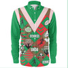 South Sydney Rabbitohs Long Sleeve Shirt - Argyle Patterns Style Tough Fan Rugby For Life