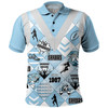 Cronulla-Sutherland Sharks Polo Shirt - Argyle Patterns Style Tough Fan Rugby For Life