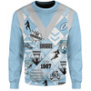 Cronulla-Sutherland Sharks Sweatshirt - Argyle Patterns Style Tough Fan Rugby For Life