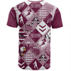 Manly Warringah Sea Eagles T-Shirt - Argyle Patterns Style Tough Fan Rugby For Life