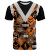Wests Tigers T-Shirt - Argyle Patterns Style Tough Fan Rugby For Life