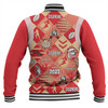 Redcliffe Dolphins Baseball Jacket - Argyle Patterns Style Tough Fan Rugby For Life