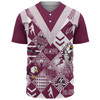 Manly Warringah Sea Eagles Baseball Shirt - Argyle Patterns Style Tough Fan Rugby For Life