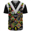 Penrith Panthers Baseball Shirt - Argyle Patterns Style Tough Fan Rugby For Life