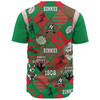 South Sydney Rabbitohs Baseball Shirt - Argyle Patterns Style Tough Fan Rugby For Life