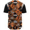 Wests Tigers Baseball Shirt - Argyle Patterns Style Tough Fan Rugby For Life