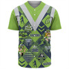 Canberra Raiders Baseball Shirt - Argyle Patterns Style Tough Fan Rugby For Life