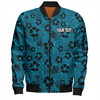 Cronulla-Sutherland Sharks Bomber Jacket - Scream With Tropical Patterns