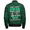 South Sydney Rabbitohs Bomber Jacket - Scream With Tropical Patterns