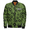 Canberra Raiders Bomber Jacket - Scream With Tropical Patterns