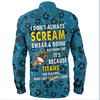 Gold Coast Titans Sport Long Sleeve Shirt - Scream With Tropical Patterns