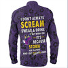 Melbourne Storm Long Sleeve Shirt - Scream With Tropical Patterns