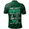 South Sydney Rabbitohs Polo Shirt - Scream With Tropical Patterns