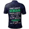 New Zealand Warriors Sport Polo Shirt - Scream With Tropical Patterns