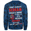 Newcastle Knights Sport Sweatshirt - Scream With Tropical Patterns