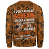 Wests Tigers Sweatshirt - Scream With Tropical Patterns