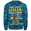 Gold Coast Titans Sport Sweatshirt - Scream With Tropical Patterns