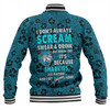 Cronulla-Sutherland Sharks Baseball Jacket - Scream With Tropical Patterns