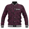 Manly Warringah Sea Eagles Baseball Jacket - Scream With Tropical Patterns