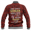 St. George Illawarra Dragons Baseball Jacket - Scream With Tropical Patterns