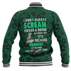 Canberra Raiders Baseball Jacket - Scream With Tropical Patterns