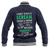 New Zealand Warriors Sport Baseball Jacket - Scream With Tropical Patterns