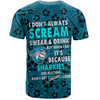 Cronulla-Sutherland Sharks Baseball Shirt - Scream With Tropical Patterns