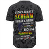 Penrith Panthers Baseball Shirt - Scream With Tropical Patterns