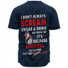 Sydney Roosters Baseball Shirt - Scream With Tropical Patterns