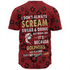 Redcliffe Dolphins Baseball Shirt - Scream With Tropical Patterns