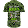 Canberra Raiders Baseball Shirt - Scream With Tropical Patterns