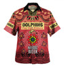 Redcliffe Dolphins Naidoc Week Custom Hawaiian Shirt - NAIDOC WEEK 2023 Indigenous Inspired For Our Elders Theme (White)