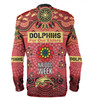 Redcliffe Dolphins Naidoc Week Custom Long Sleeve Shirt - NAIDOC WEEK 2023 Indigenous Inspired For Our Elders Theme (White)