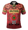 Redcliffe Dolphins Naidoc Week Custom Polo Shirt - NAIDOC WEEK 2023 Indigenous Inspired For Our Elders Theme (White)