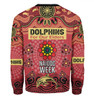 Redcliffe Dolphins Naidoc Week Custom Sweatshirt - NAIDOC WEEK 2023 Indigenous Inspired For Our Elders Theme (White)