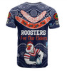 Sydney Roosters Naidoc Week Custom T-Shirt - NAIDOC WEEK 2023 Indigenous Inspired For Our Elders Theme (White)