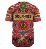Redcliffe Dolphins Naidoc Week Custom Baseball Shirt - NAIDOC WEEK 2023 Indigenous Inspired For Our Elders Theme (White)